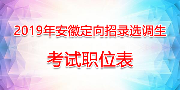 安徽公务员定向招录公告全面解析