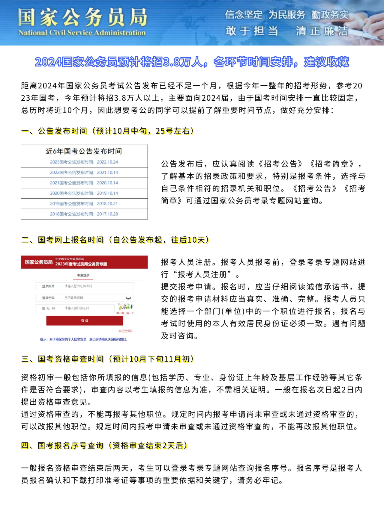 XXXX年公务员招聘公告发布通知